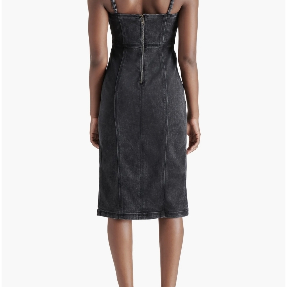 Steve Madden Black Denim Dress - Picture 6 of 8